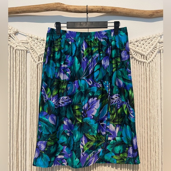 Jantzen Other - Vintage Jantzen Leafy Swimsuit Coverup Skirt Sz M